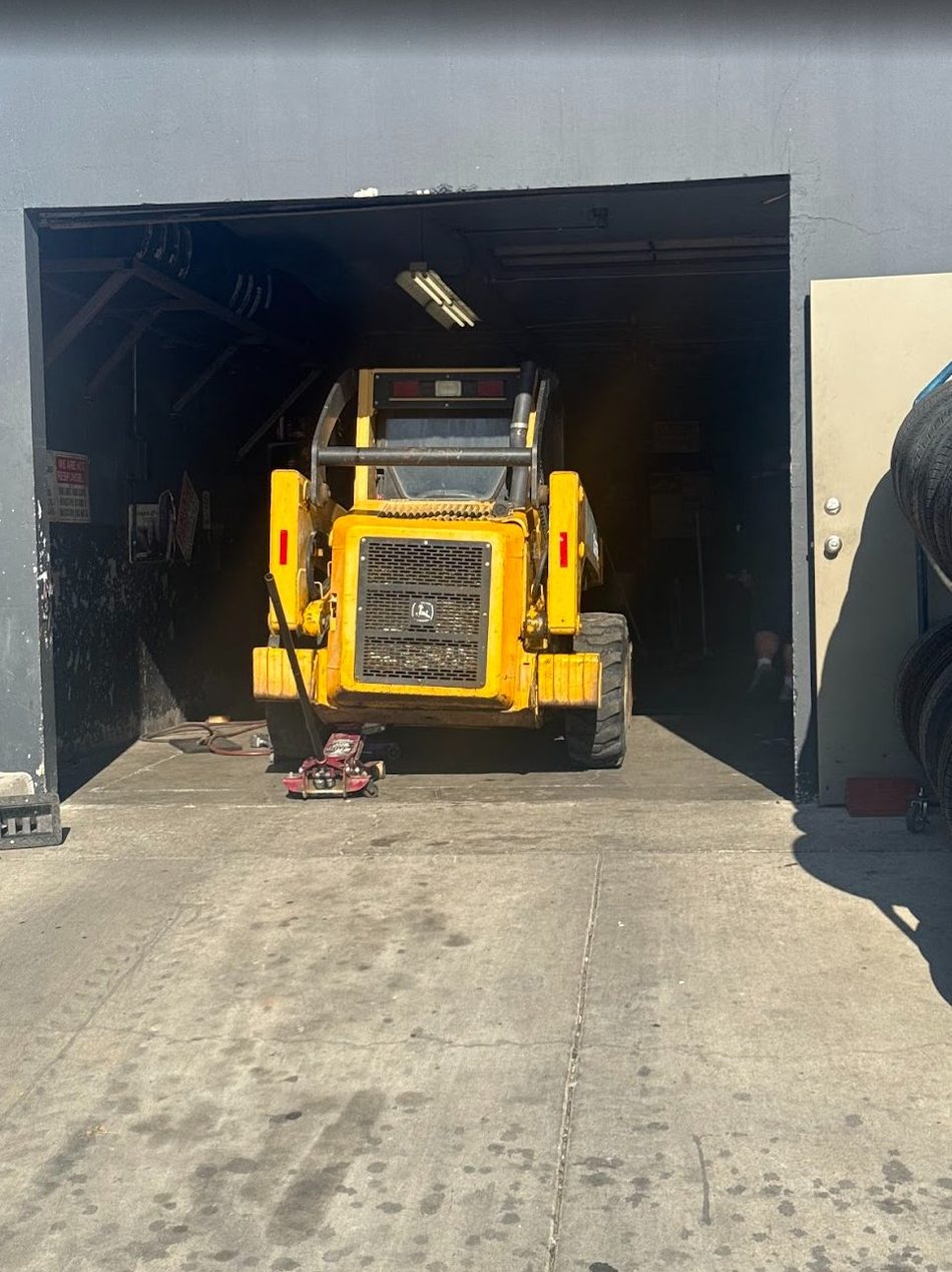 Skid steer ready in the yard